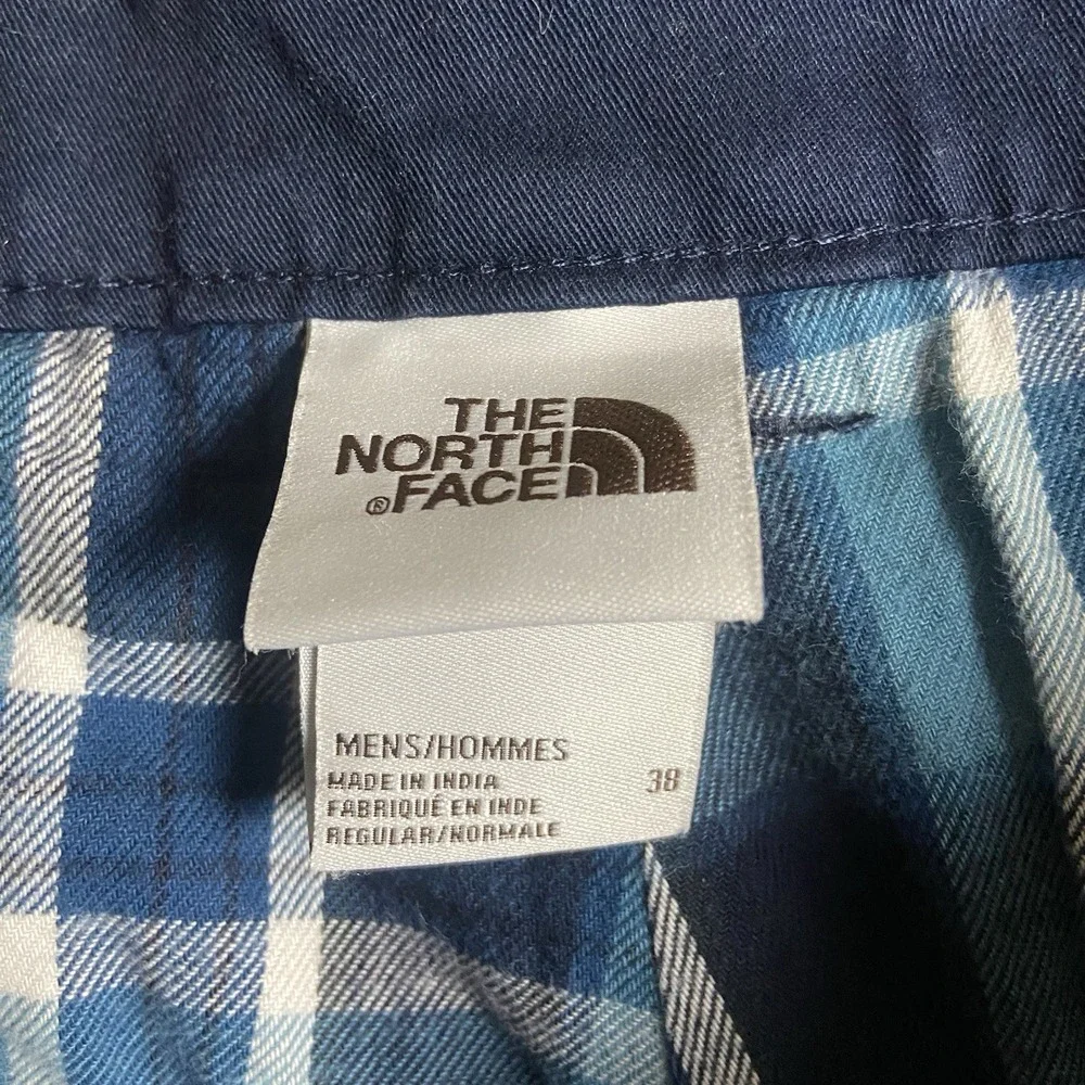 The‎ North Face Cargo Pants Size 38 Navy Blue Flannel Lined Regular Straight Fit
